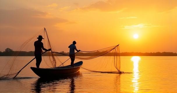 Pescadores tabasqueños en laguna con técnicas sustentables